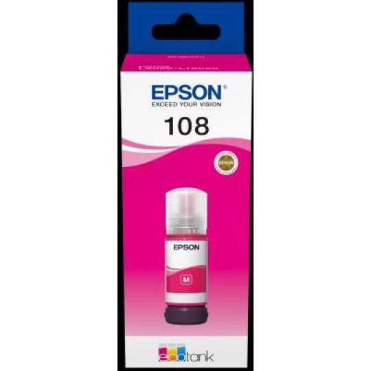 EPSON 108 EcoTank Magenta ink bottle