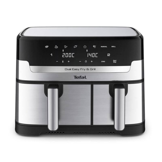 Tefal EY905D10 Dual Easy Fry & Grill fritéza, 2700 W, horkovzdušná, duální, 5.2 l + 3.1 l, displej