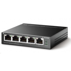 TP-Link switch TL-SG105PE, 5xGbE RJ45, 4x PoE+ 65W, fanless