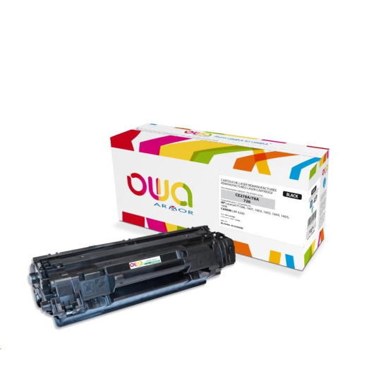 OWA Armor toner pro HP Laserjet P1566, 1601, 2100 Stran, CE278A, černá/black