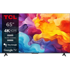 TCL 65V6B 65" TV, 4K Ultra HD, Smart, Dolby Audio, Google TV, Miracast, Bluetooth, WiFi, ALLM