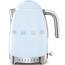 Smeg KLF04PBEU rychlovarná konvice, 1,7 l (7 šálků), 2400 W, styl 50. let, řízení teploty, 7 programů, pastelově modrá