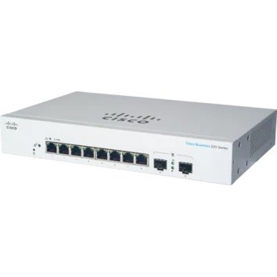 Cisco switch CBS220-8T-E-2G, 8xGbE RJ45, 2xSFP, fanless