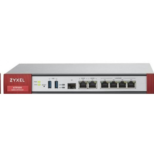 Zyxel ATP200 firewall, 2*WAN, 4*LAN/DMZ ports, 1*SFP, 2*USB with 1 Yr Bundle