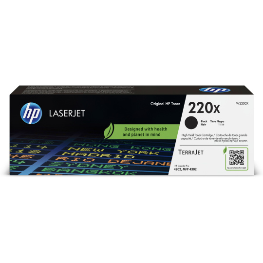 HP 220X Black Original LaserJet Toner Cartridge (7,500 pages)