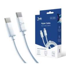 3mk datový kabel - Hyper Cable C to C 2m 100W, bílá