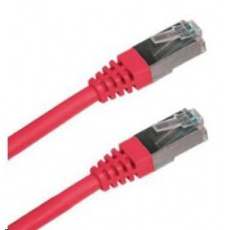 Patch kabel XtendLan Cat6A, S-FTP - 0,5m, červený