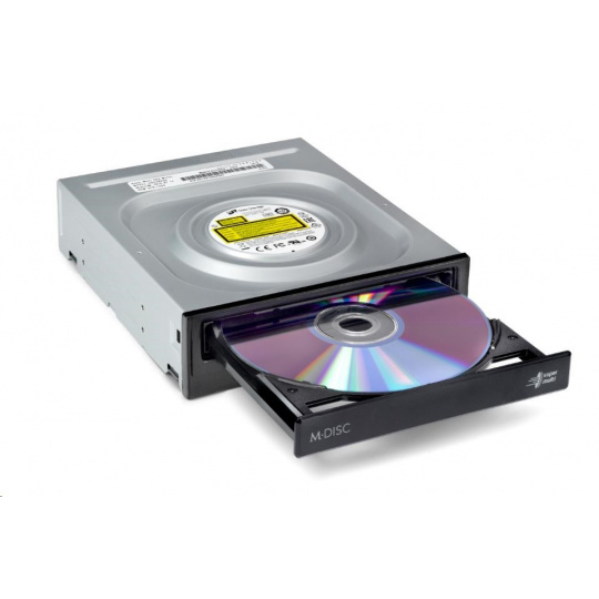 HITACHI LG - interní mechanika DVD-W/CD-RW/DVD±R/±RW/RAM/M-DISC GH24NSD5, 24x SATA, Black, bulk bez SW