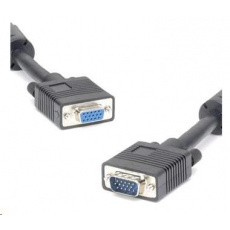 PREMIUMCORD Kabel VGA prodlužovací 3m (HD15M/F, dvojité stínění, feritová jádra), černý