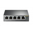 TP-Link switch TL-SF1005P, 5x 10/100Mb/s RJ45, 4xPoE+ 67W, fanless