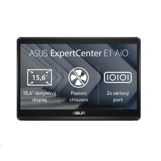 ASUS PC AiO ExpertCenter E1 (E1600WKAT-BA041M),N4500,15,6" FHD, 4GB,128GB SSD,Intel UHD,RS-232,No OS,Black