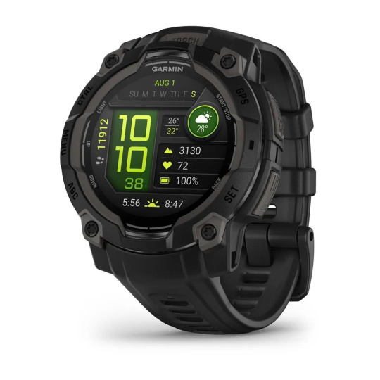 Garmin Instinct 3 – 45 mm, AMOLED, Černé s černým páskem