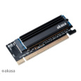 AKASA adaptér M.2 SSD to PCIe adapter card with heatsink cooler