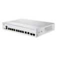 Cisco switch CBS350-8T-E-2G, 8xGbE RJ-45, 2xGbE RJ-45/SFP combo, fanless - REFRESH