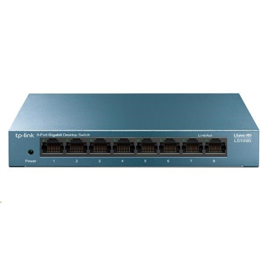 TP-Link switch LS108G, 8xGbE, fanless