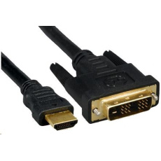 PREMIUMCORD Kabel HDMI - DVI 1m (M/M, zlacené kontakty, stíněný)