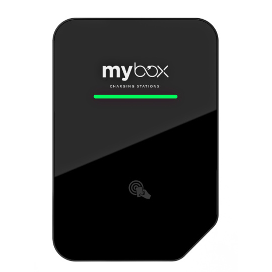 MyBox PLUS max. výkon 1 x 22 kW - rovný kabel 5 m + RFID čtečka + 2 karty + kombinovaný jistič s chráničem + přepěťová ochrana