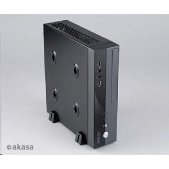 AKASA case Crypto VESA, MiniITX, černá + 80W AC adaptér