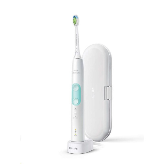 Philips HX6857/28 Sonicare ProtectiveClean 5100, zubní kartáček, 62000 kmitů/min, 3 režimy, časovač, pouzdro, bílá