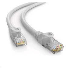 C-TECH kabel patchcord Cat6e, UTP, šedý, 10m