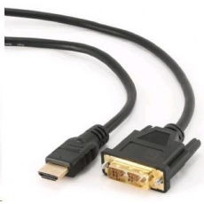 GEMBIRD Kabel HDMI - DVI 4,5m (M/M, DVI-D, Single Link, zlacené kontakty, stíněný)