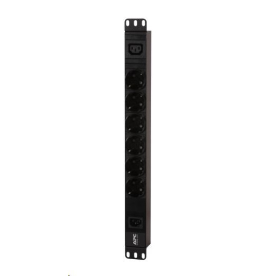 APC Easy PDU, Basic, 1U, 10A, 230V, (6) Schuko & (1) C13, IEC C14 (2.5m)