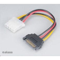 AKASA kabel  SATA redukce napájení na 4pin Molex, 15cm