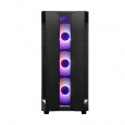 CHIEFTEC skříň Miditower Gaming HUNTER, Black, 4x RGB Rainbow Fan, 2 x USB 3.0, side glass