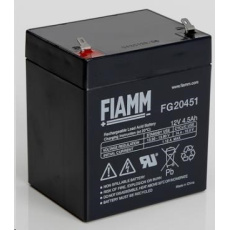 Baterie - Fiamm FG20451 (12V/4,5Ah - Faston 187), životnost 5let