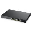 Zyxel GS1900-24HP v2 26-port Gigabit Web Smart PoE Switch, 24x gigabit RJ45, 2x SFP, PoE budget 170W