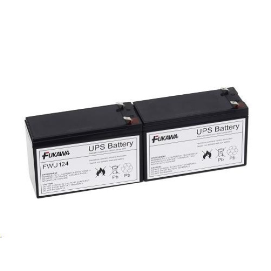 Baterie - FUKAWA FWU-124 sada baterií za APCRBC124 (12V/9Ah, 2ks)