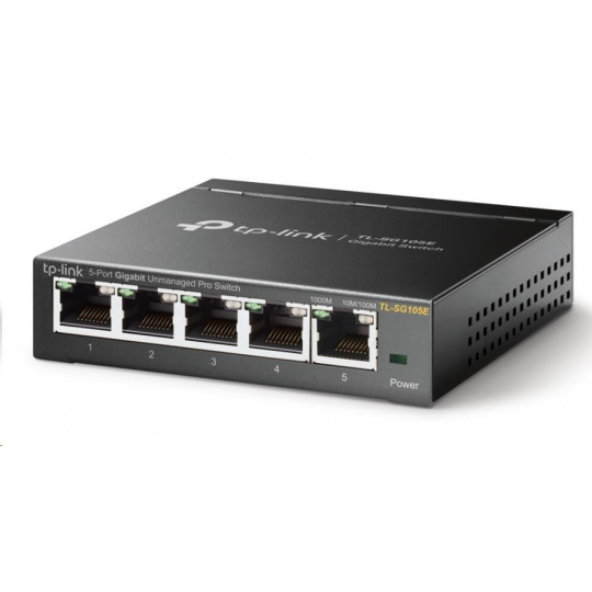 TP-Link switch TL-SG105E, 5xGbE RJ45, fanless