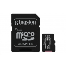 Kingston 512GB micSDXC Canvas Select Plus 100R A1 C10 Card + SD adaptér