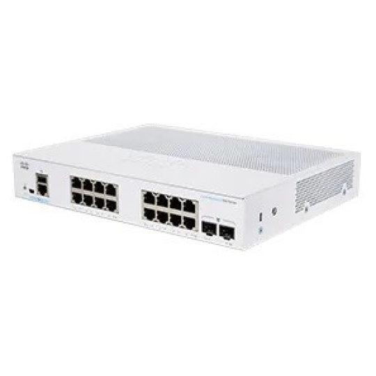 Cisco switch CBS250-16T-2G-UK, 16xGbE RJ45, 2xSFP, fanless - REFRESH