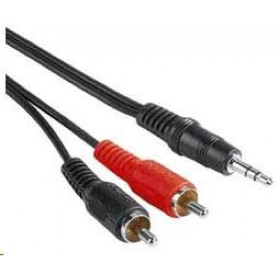 PREMIUMCORD Kabel audio 3,5mm Jack - 2x Cinch 10m (M/M, stereo)