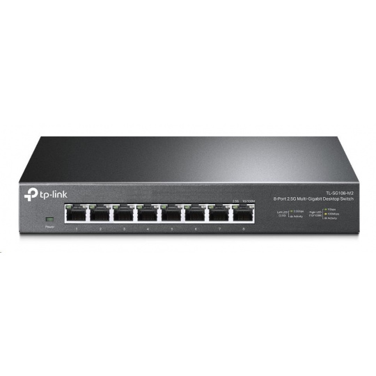 TP-Link switch TL-SG108-M2, 8x 2.5GbE, fanless