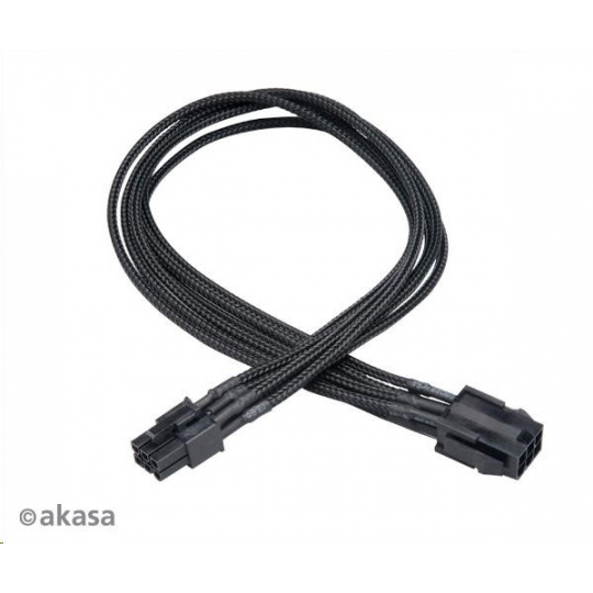 AKASA kabel FLEXA V6 prodloužení k 6pin VGA PSU, 40cm