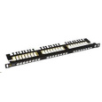 Solarix Patch panel 24xRJ45 CAT6 UTP s vyvazovací lištou černý 0,5U SX24HD-6-UTP-BK