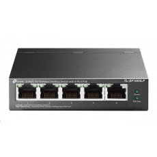 TP-Link switch TL-SF1005LP, 5x 10/100Mb/s RJ45, Ports 1-4 PoE 41W, fanless