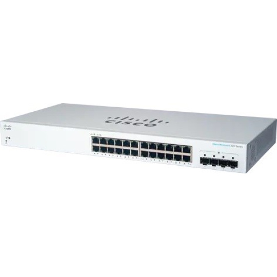 Cisco switch CBS220-24T-4G, 24xGbE RJ45, 4xSFP, fanless