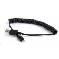 GEMBIRD Kabel CABLEXPERT USB A Male/Lightning Male, 1,5m, černý, kroucený