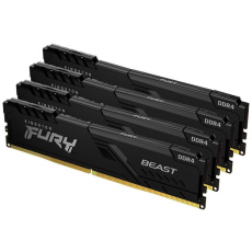 DIMM DDR4 128GB 3200MHz CL16 (Kit of 4) KINGSTON FURY Beast Black