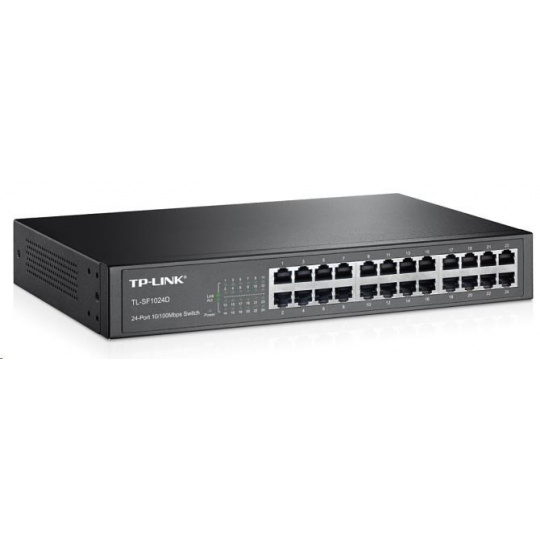 TP-Link switch TL-SF1024D, 24x 10/100Mb/s RJ45, fanless